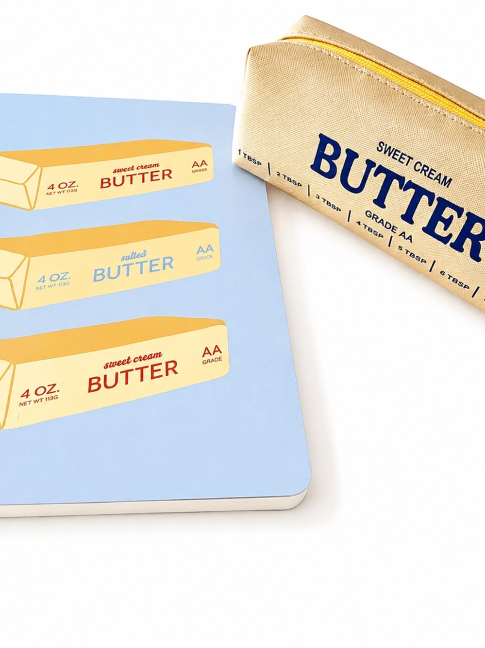 Butter Print Pencil Case & Notebook